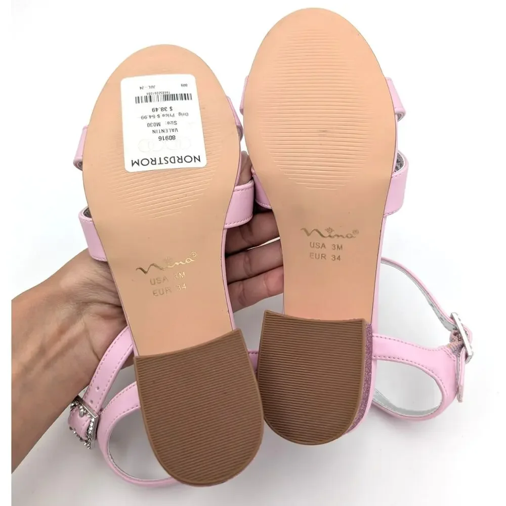 Nina Kids' Valentin Ankle Strap Sandals Little Kid Pink Size US3M EU34